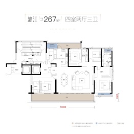 绿城桂满湘江4室2厅1厨3卫建面267.00㎡