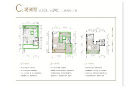 梅子湖1号3室2厅1厨3卫建面310.00㎡