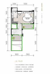 梅子湖1号3室3厅1厨3卫建面190.00㎡