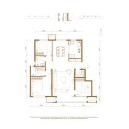 上东金茂智慧科学城五期（D3地块）3室2厅1厨2卫建面116.00㎡