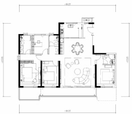 中国铁建西派玺悦4室2厅1厨3卫建面180.00㎡