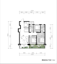 绿城·春鸣里3室2厅1厨2卫建面113.00㎡