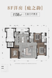 绿城海韵晓风3室2厅1厨2卫建面138.00㎡