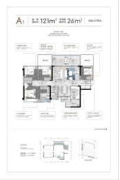 贵阳城投置业·融翠4室3厅1厨2卫建面121.00㎡