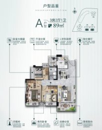 中山火炬城建·香晖翠园3室2厅1厨1卫建面88.00㎡