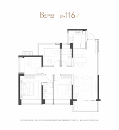 金众·云山海公馆4室2厅1厨2卫建面116.00㎡