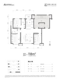 金辉云缦天境3室2厅1厨2卫建面118.00㎡