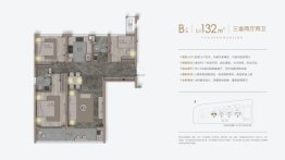 云峯ONE3室2厅1厨2卫建面132.00㎡