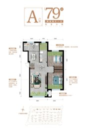 北互·壹品莲城2室2厅1厨1卫建面79.00㎡