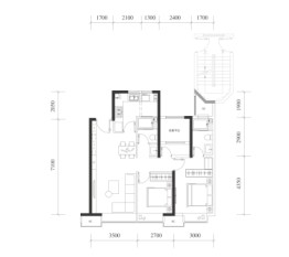 中建·理想城3室2厅1厨2卫建面89.00㎡