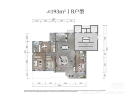 越秀铁建·西派天悦4室2厅1厨3卫建面193.00㎡