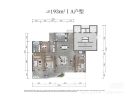 越秀铁建·西派天悦4室2厅1厨3卫建面193.00㎡