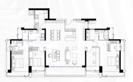 深铁前海时代|尊府Ⅱ4室2厅1厨3卫建面190.00㎡