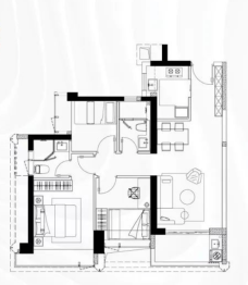 深铁前海时代|尊府Ⅱ3室2厅1厨2卫建面89.00㎡