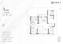 绿城锦庐A户型172㎡三室两厅两卫