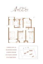 古北中央萃3室2厅1厨2卫建面125.00㎡