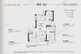 民生城市玖玺·东区3室2厅1厨2卫建面126.00㎡