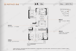 民生城市玖玺·东区3室2厅1厨2卫建面126.00㎡