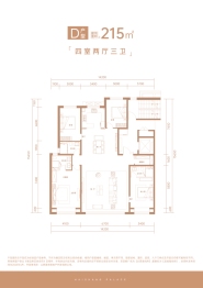 太原海尚府4室2厅1厨3卫建面215.00㎡