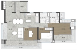 保利燕语堂悦3室2厅1厨2卫建面107.00㎡