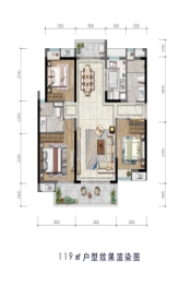 阳江城际空间站3室2厅1厨2卫建面119.00㎡