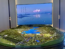 房子是一楼带花园的,看飞机和花海,正面朝南有花园