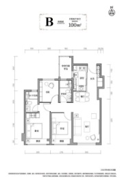 信达格调·美古花园3室2厅1厨2卫建面100.00㎡