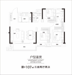 建面约107平户型