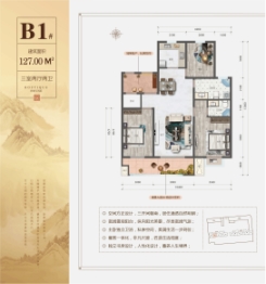 开来·宏泰府3室2厅1厨2卫建面127.00㎡