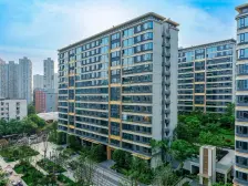 (首付低22万)江北区核心,精装修带地暖+空调,全景玻璃外墙