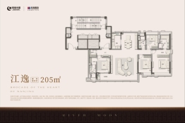 绿城华发金陵月华4室2厅2卫建面205.00㎡