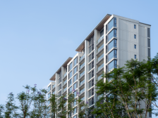 悦景北区正看全中庭1T1户板式大平层 侘寂风装修