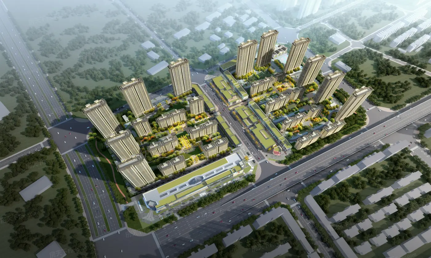 依立腾·亳望府,位于北部新城中心,药王大道与古泉路交口.