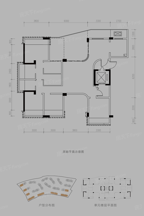 九里峰景 户型图图片