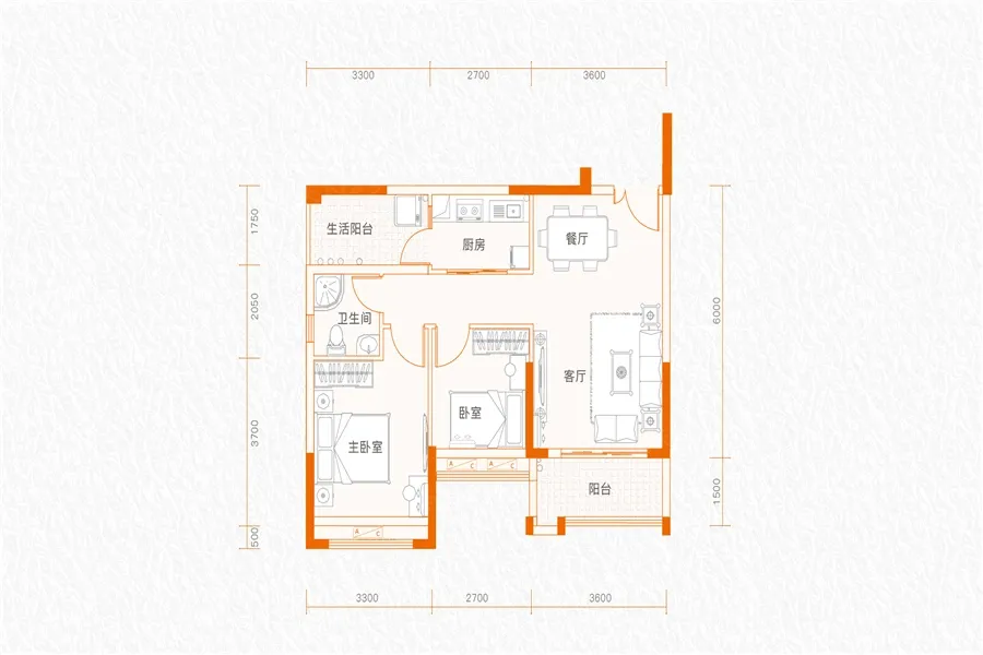 广园东东方名都1室2厅1卫1厨户型报告