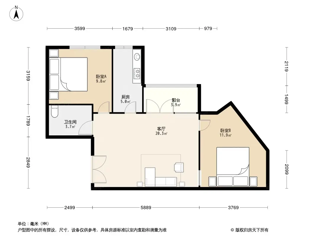 裡外裡公寓主力戶型有2室1廳1衛1廚裡外裡公寓地址交通樓盤位於望京