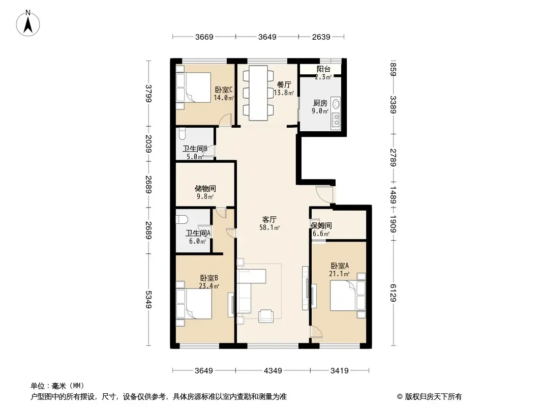 西山壹号院 户型图图片