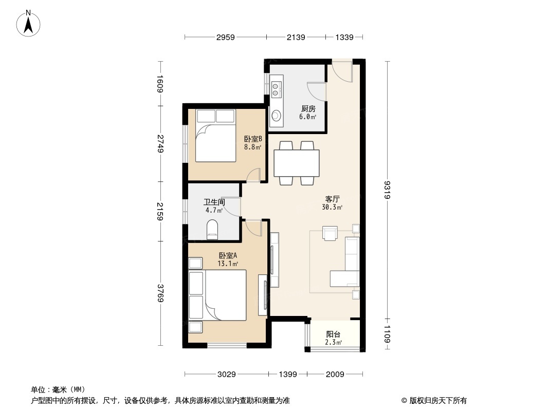 富景花园户型图图片