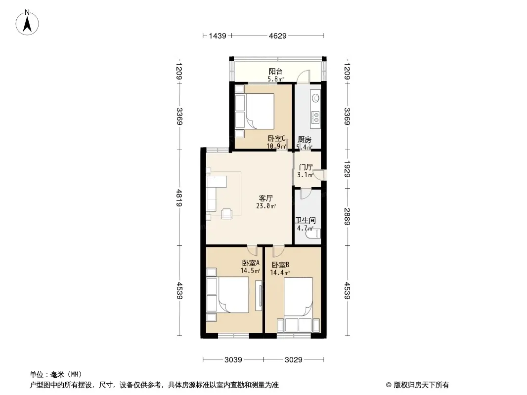 荷香园3,荷香园4,荷香园10一居户型信息面积范围在售二手房套数在售