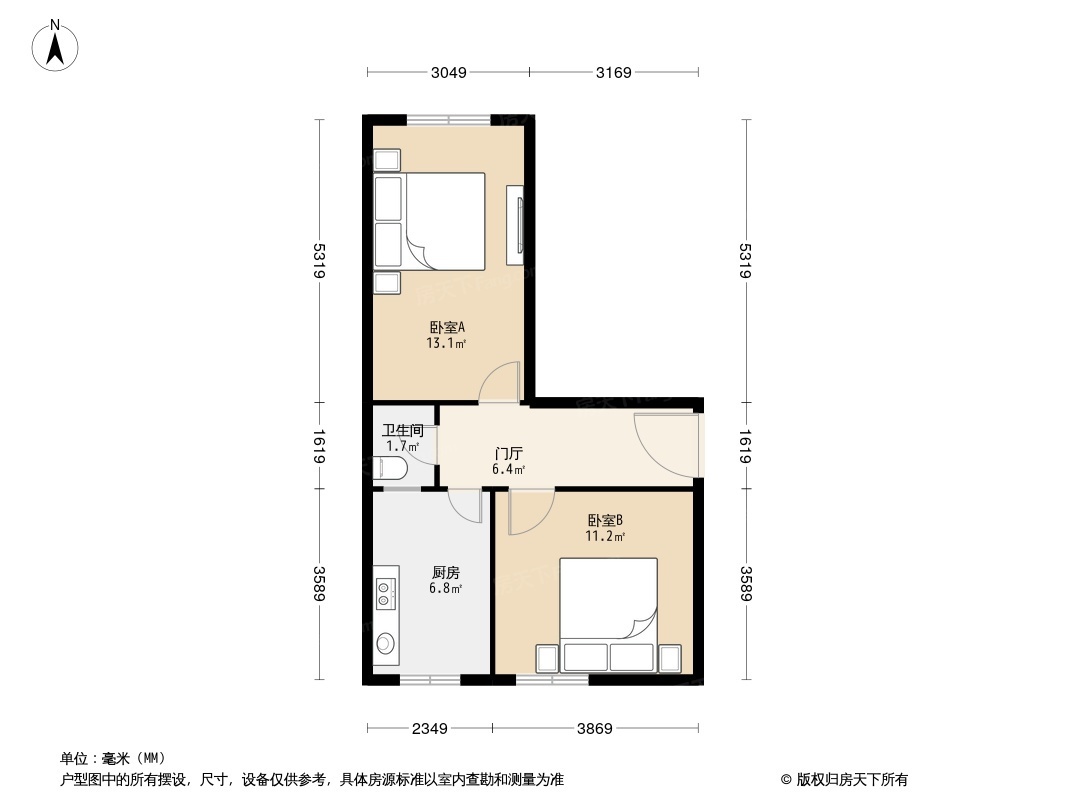 丁字沽三段户型图