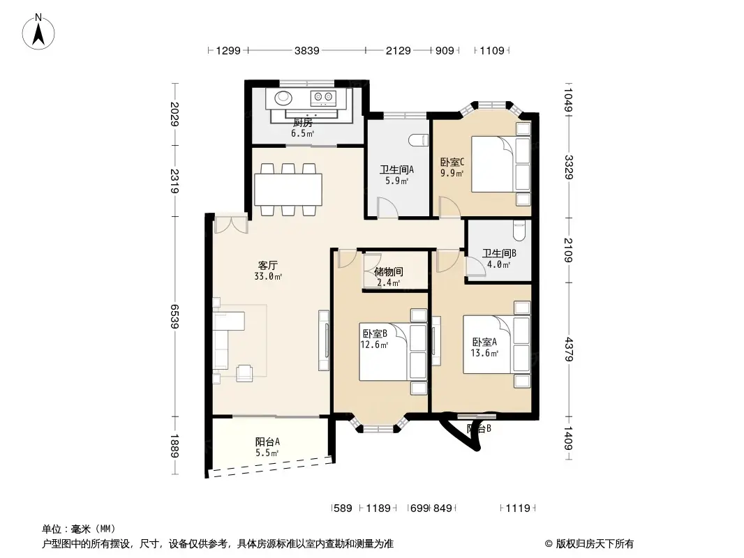 东海花园户型图图片