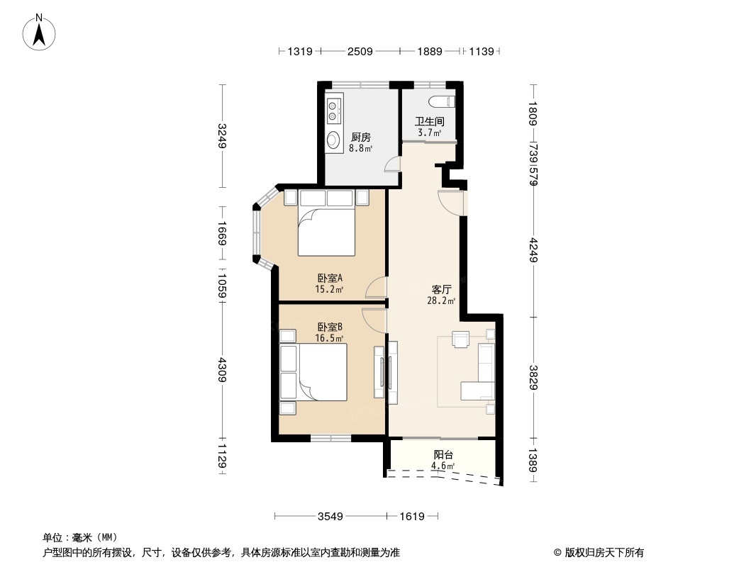 临沂水景苑户型图图片