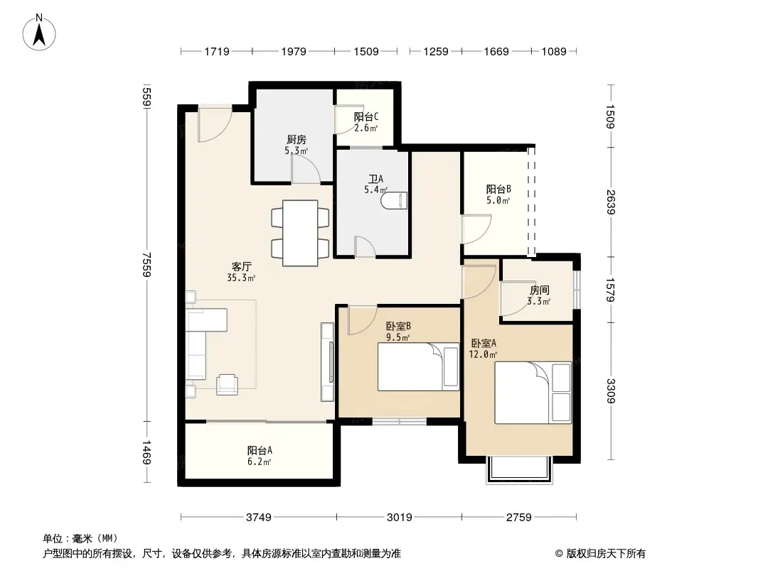 金科空港城二期户型图图片