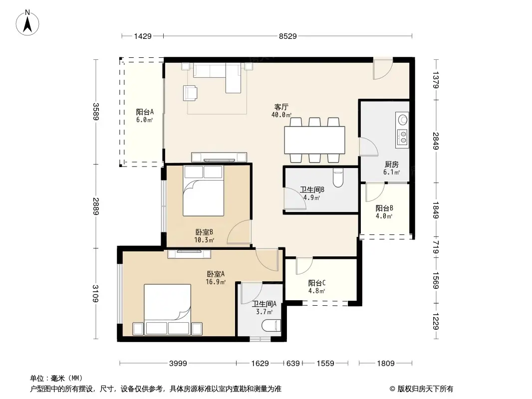 金科空港城一期户型图图片