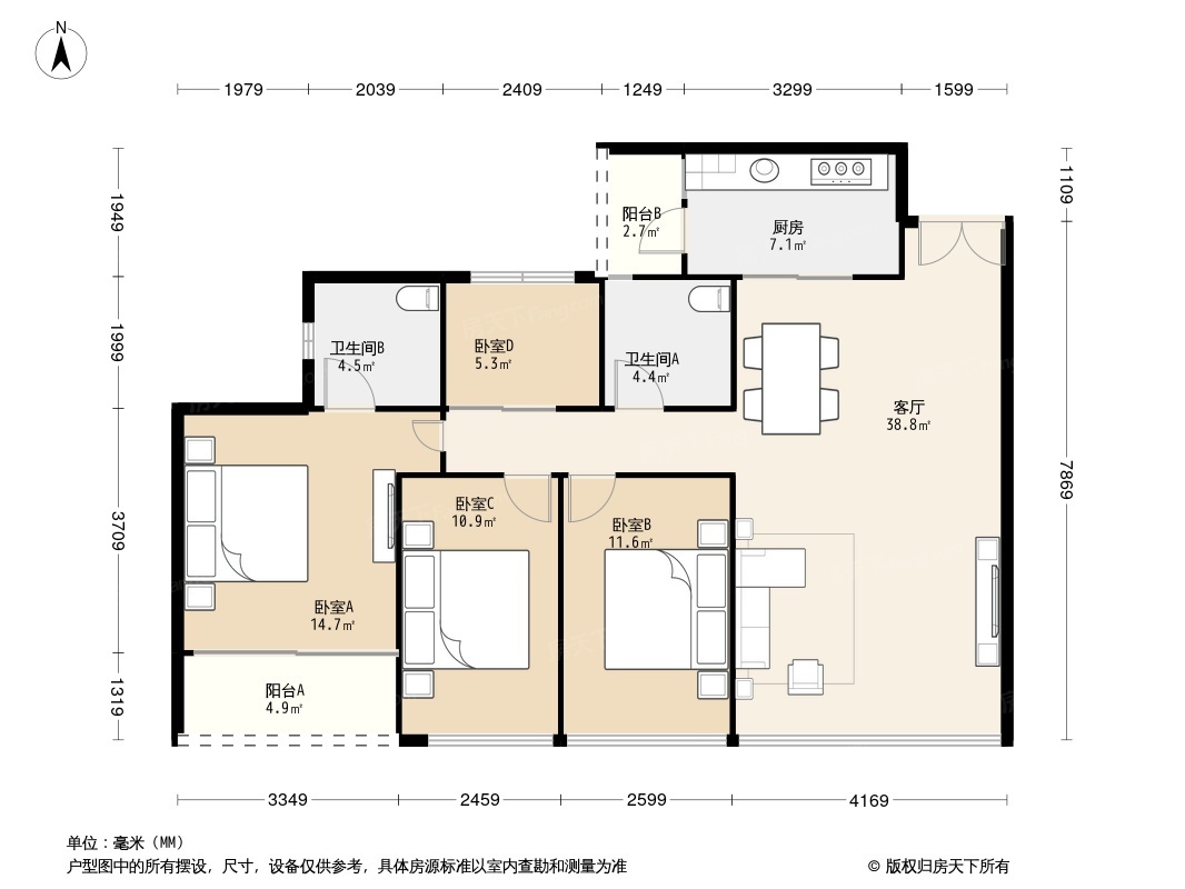 深圳岸芷汀兰户型图图片