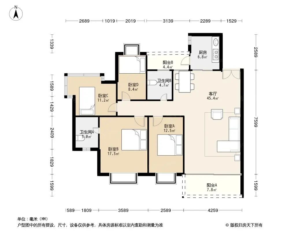 珠海海湾花园户型图图片