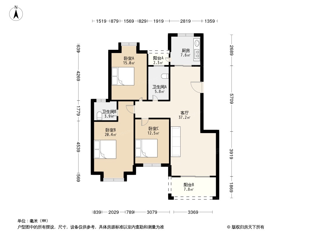 香榭花都四期户型图图片