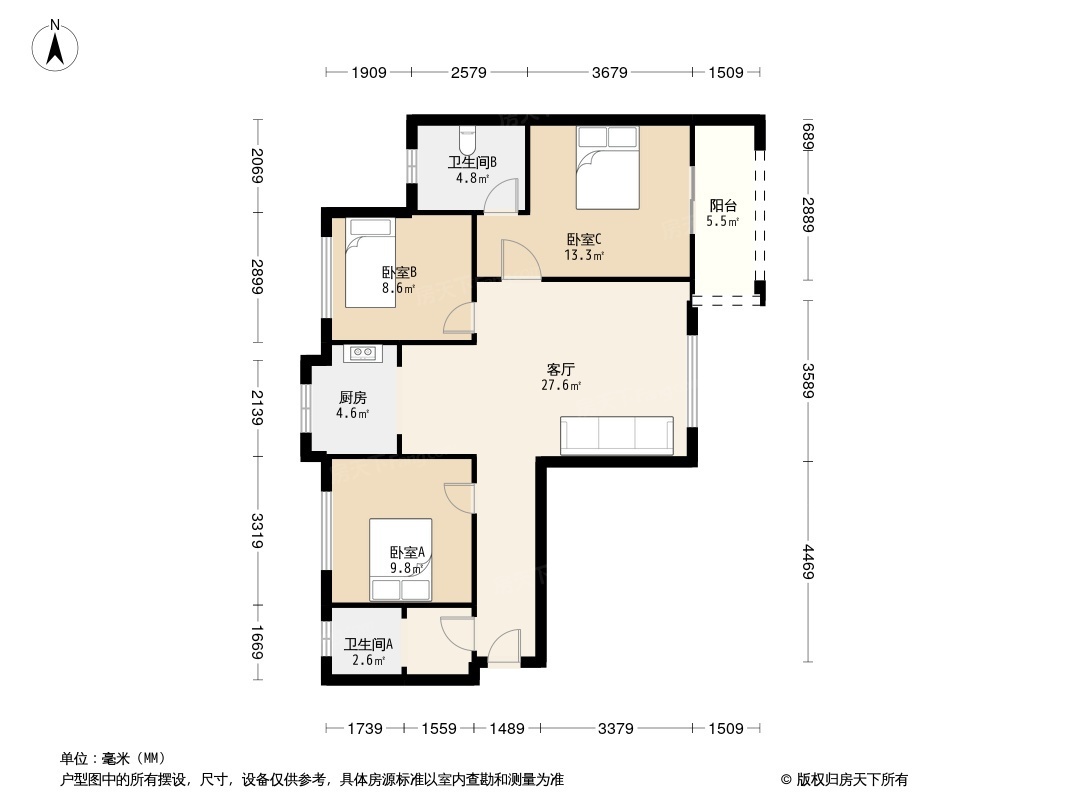 烟台天琴湾户型图图片