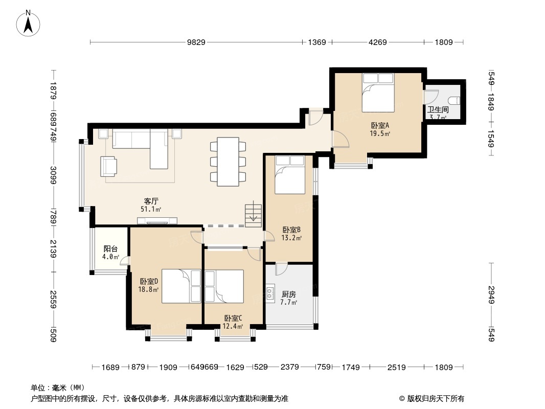 阳光100户型图图片