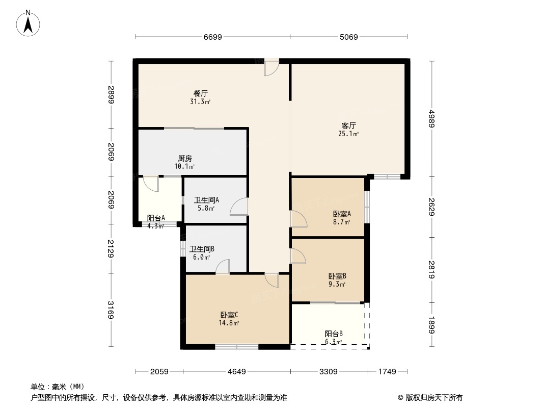 南宁市凤岭南苑户型图图片